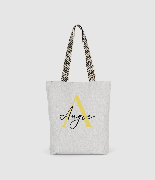 Tote bag reciclada · detalles étnicos
