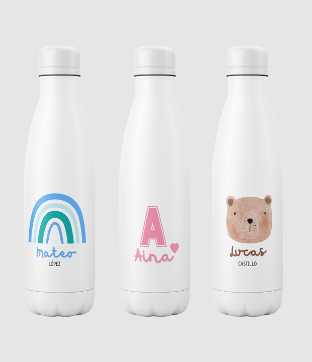 Botella infantil con nombre